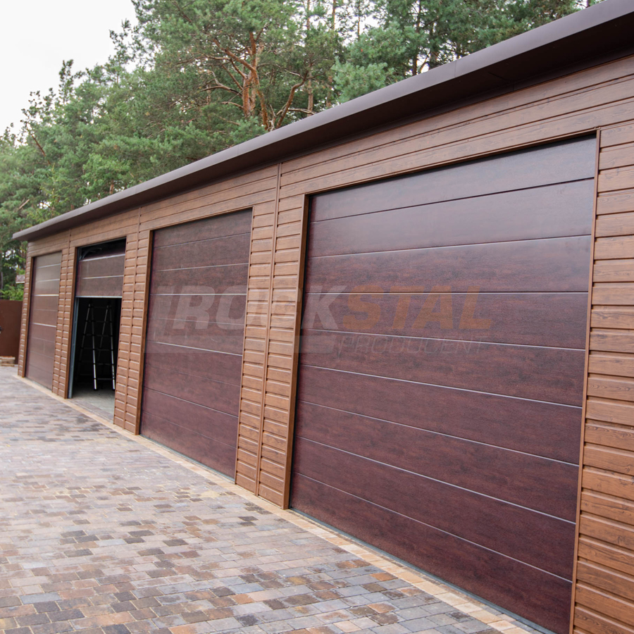 Garaż blaszany 16x6,5 m + cztery bramy segmentowe z automatyką - obrazek 2