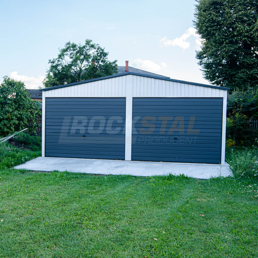 Garaż dwuspadowy 6x6 m + bramy uchylne