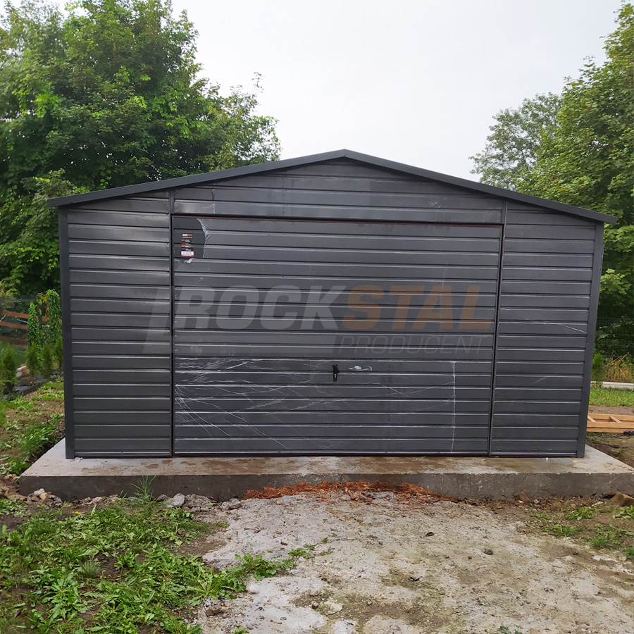 Garaż blaszany 4x5 - antracyt RAL 7016 MAT