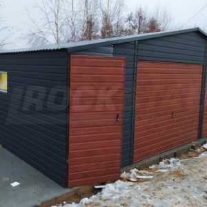 Garaż blaszany 8x6 m - kolor RAL 7016 MAT