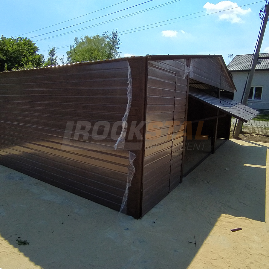 Garaż drewnopodobny 7,5x6 m + pomieszczenie gospodarcze - obrazek 2