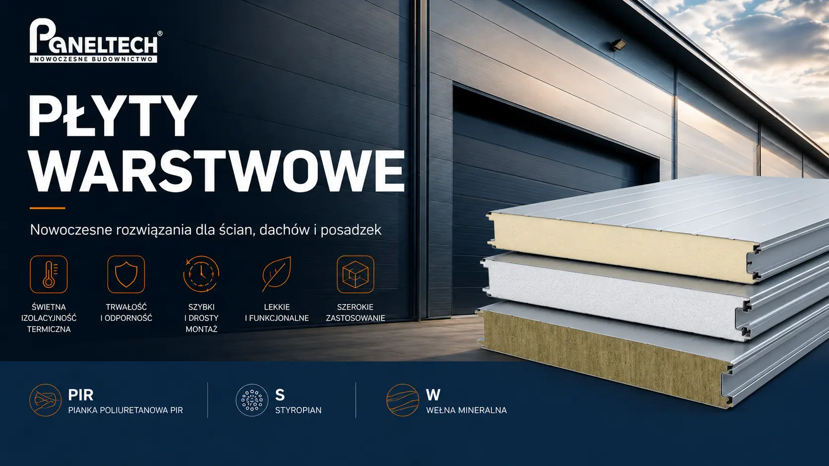Nowoczesne płyty warstwowe PIR i styropian